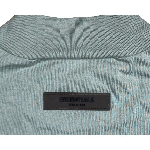 FEAR OF GOD Shirt Mens M Sycamore ESSENTIALS Oversized Mock Long Sleeve NEW - Picture 6 of 9